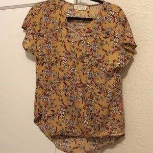 Yellow floral top